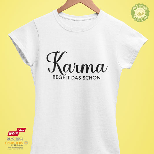 Karma regelt das schon - Bio Premium Frauen Tshirt