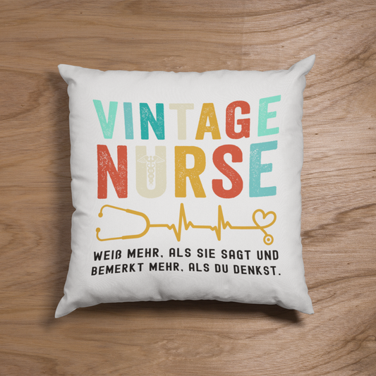 Vintage Nurse - Bio Baumwolle Kissen
