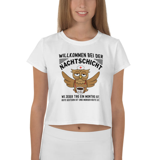 Willkommen in der Nachtschicht - Crop Top