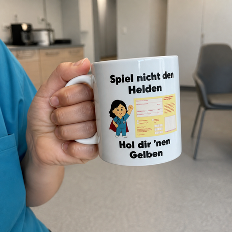 Spiel nicht den Helden, hol dir nen gelben - Tasse