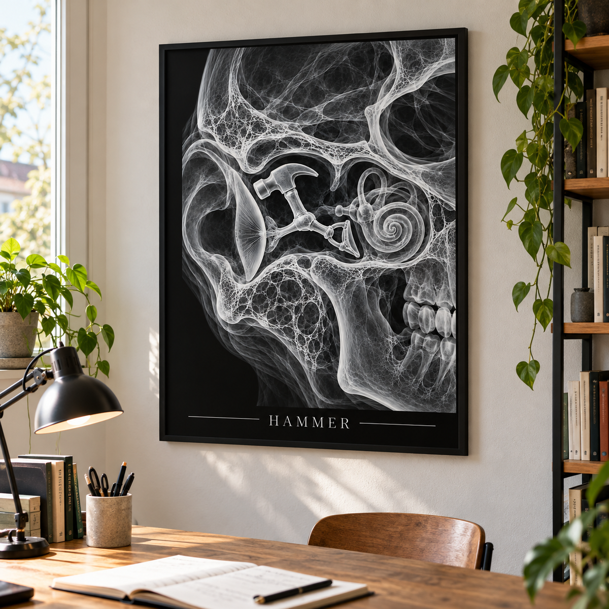 Hammer – gerahmtes Wandbild im Arbeitszimmer