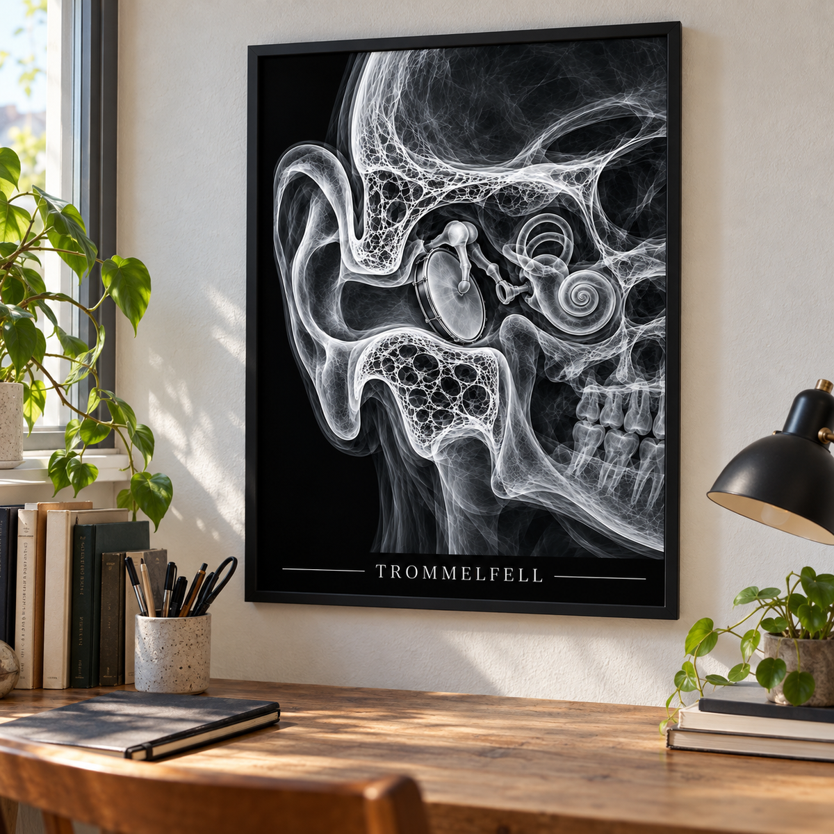 Trommelfell – gerahmtes Wandbild im Arbeitszimmer
