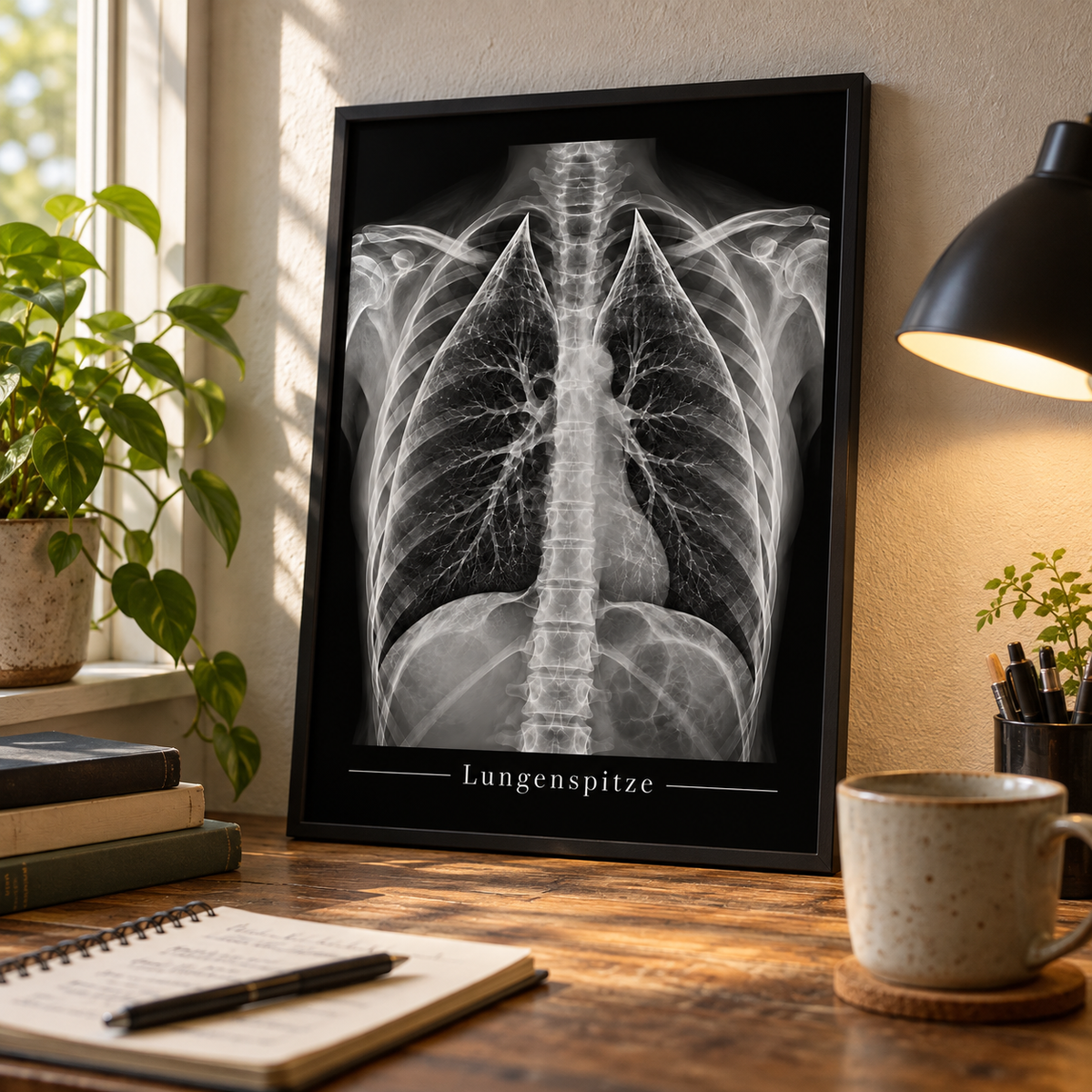 Lungenspitze – gerahmtes Wandbild im Arbeitszimmer