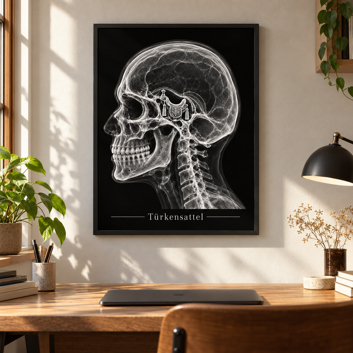 Türkensattel – gerahmtes Wandbild im Arbeitszimmer