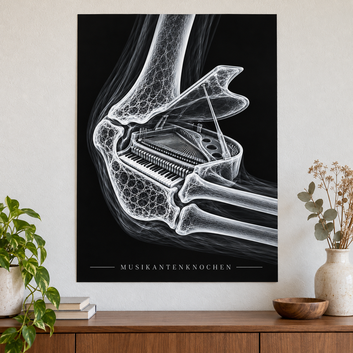 Musikantenknochen – Flügel – Anatomie-Poster ohne Rahmen