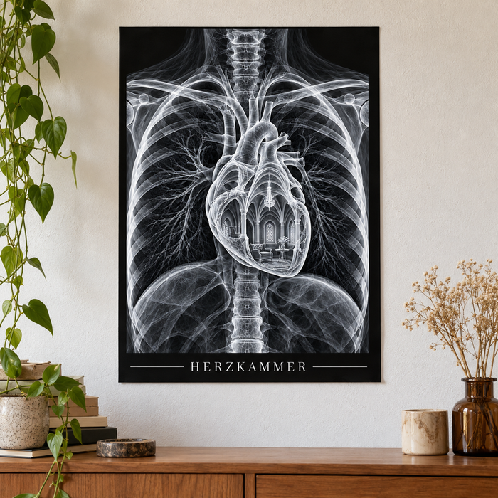Herzkammer – Salon – Anatomie-Poster ohne Rahmen