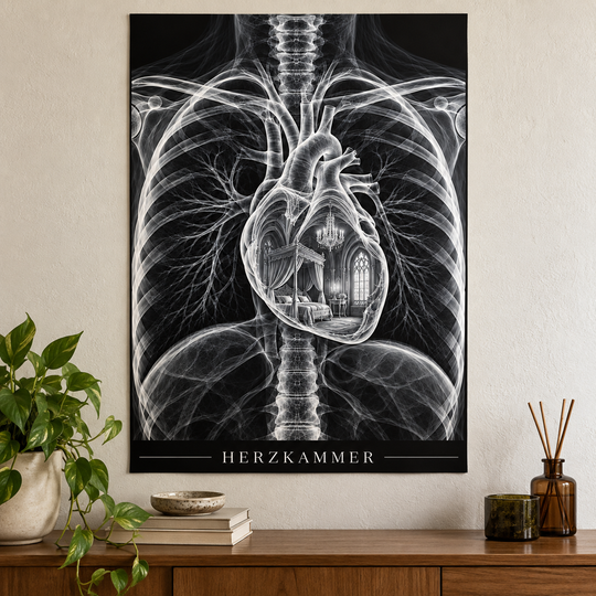 Herzkammer – Himmelbett – Anatomie-Poster ohne Rahmen