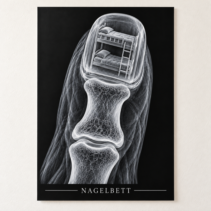 Nagelbett – Etagenbett – Anatomie-Poster ohne Rahmen