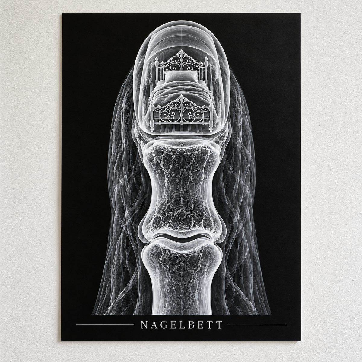 Nagelbett – Metallbett – Anatomie-Poster ohne Rahmen