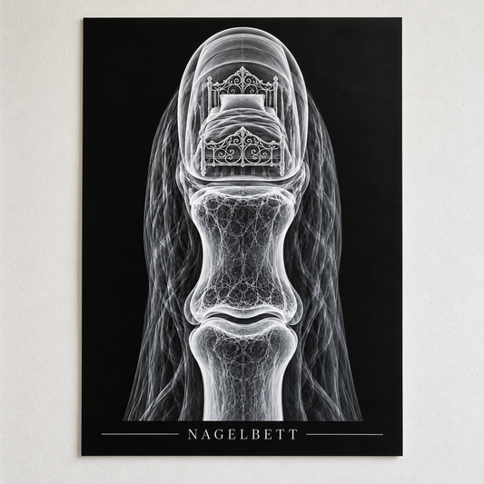 Nagelbett – Metallbett – Anatomie-Poster ohne Rahmen