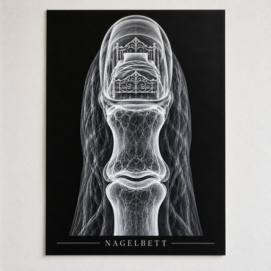 Nagelbett – Metallbett – Anatomie-Poster ohne Rahmen
