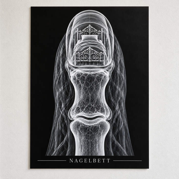 Nagelbett – Metallbett – Anatomie-Poster ohne Rahmen