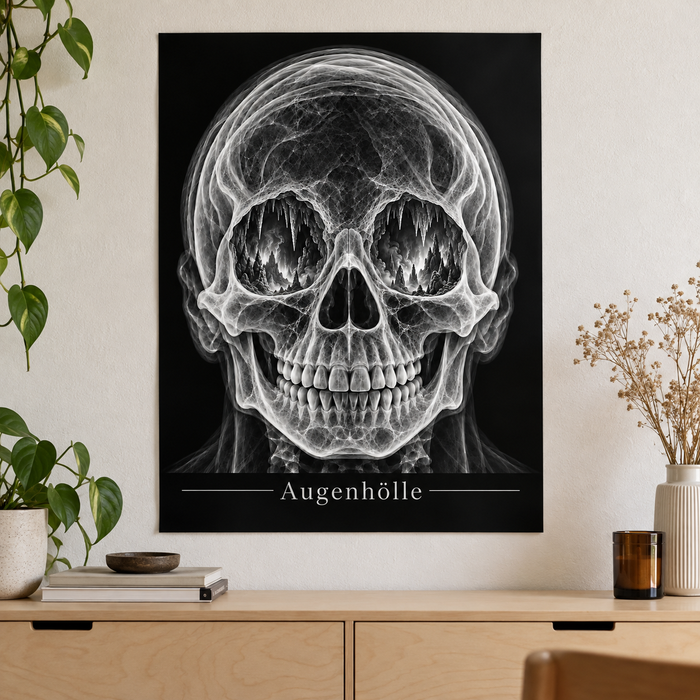 Augenhölle – Feuerhöhlen – Anatomie-Poster ohne Rahmen