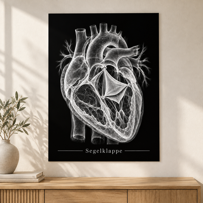 Segelklappe – Anatomie-Poster ohne Rahmen