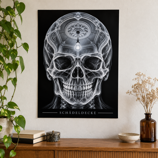 Schädeldecke – Stuckgewölbe – Anatomie-Poster ohne Rahmen