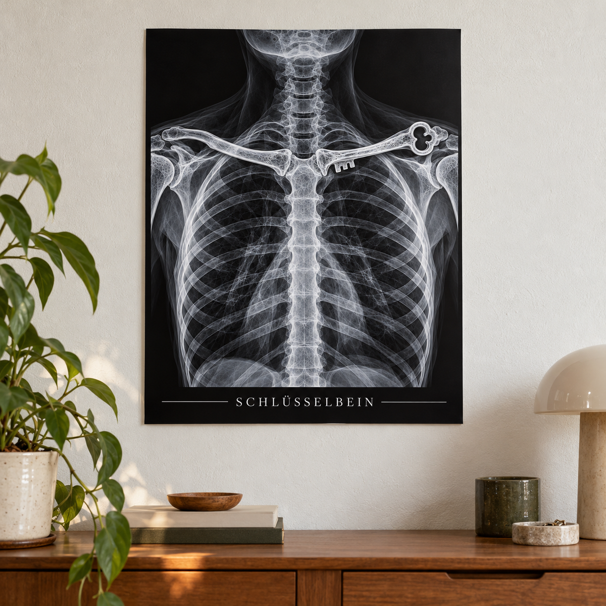 Schlüsselbein – Anatomie-Poster ohne Rahmen