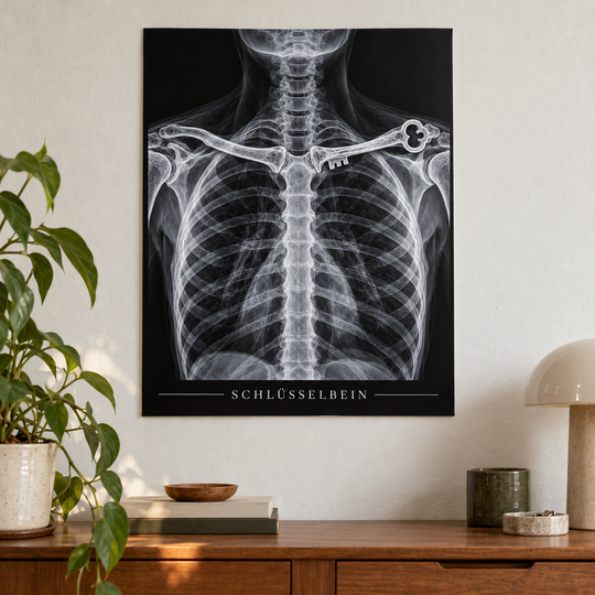 Schlüsselbein – Anatomie-Poster ohne Rahmen