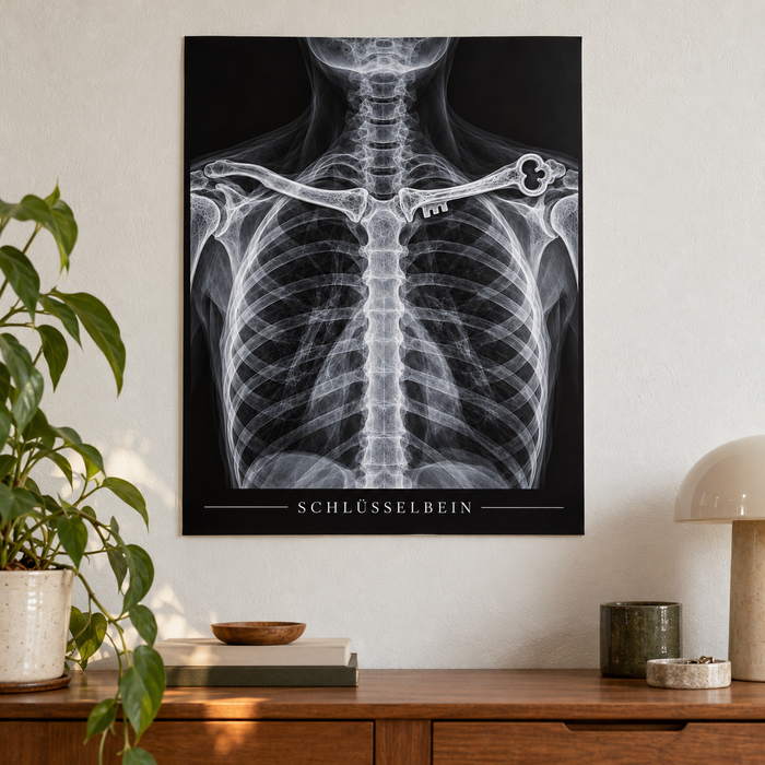 Schlüsselbein – Anatomie-Poster ohne Rahmen