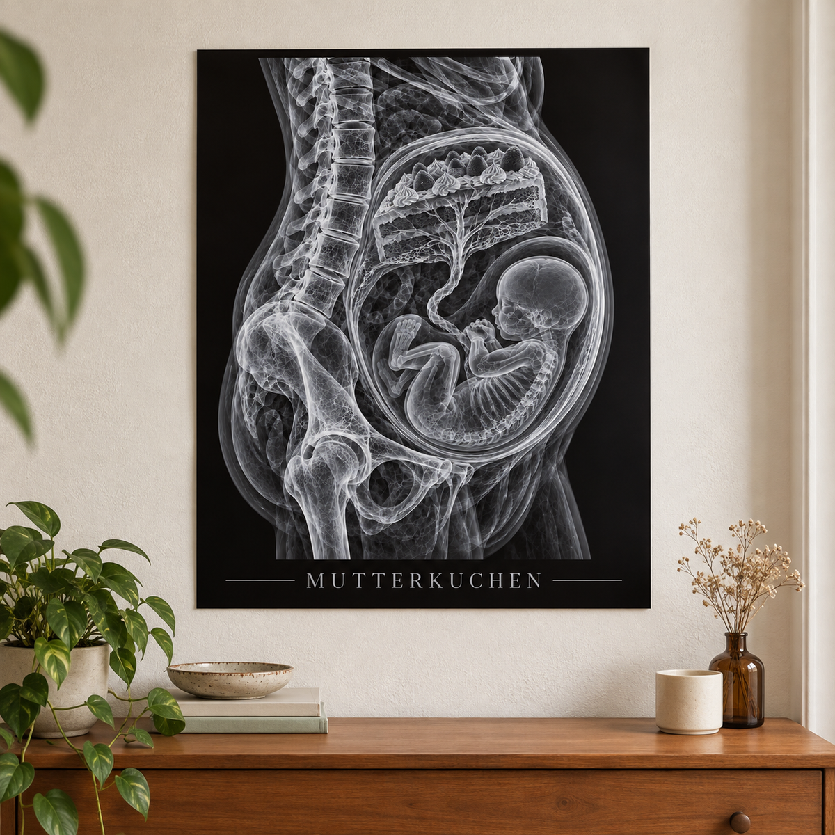 Mutterkuchen – Anatomie-Poster ohne Rahmen