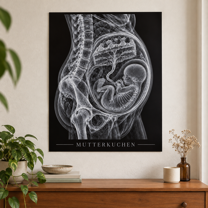Mutterkuchen – Anatomie-Poster ohne Rahmen