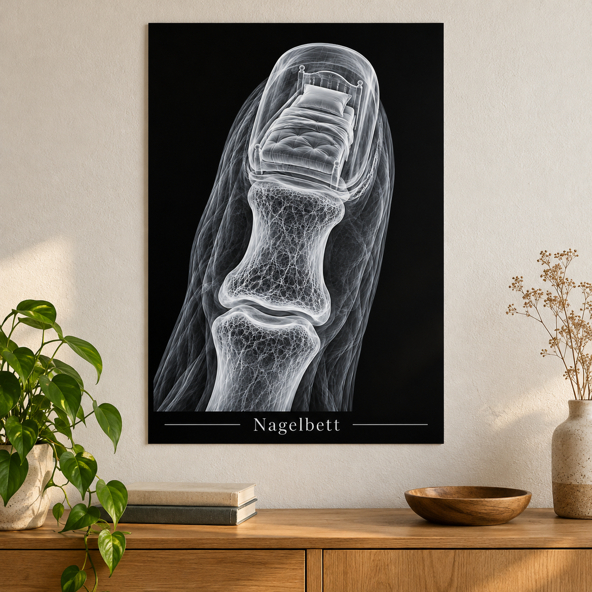 Nagelbett – Anatomie-Poster ohne Rahmen
