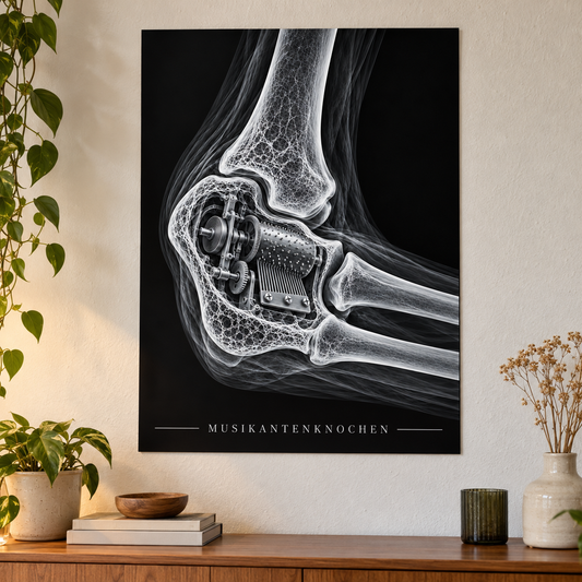 Musikantenknochen – Spieluhr – Anatomie-Poster ohne Rahmen