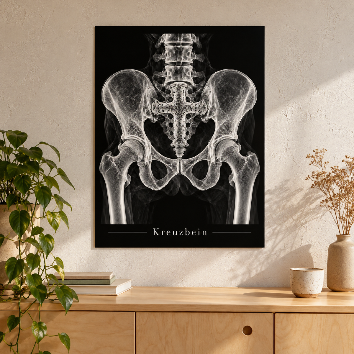 Kreuzbein – Anatomie-Poster ohne Rahmen