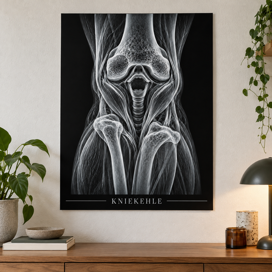 Kniekehle – Anatomie-Poster ohne Rahmen