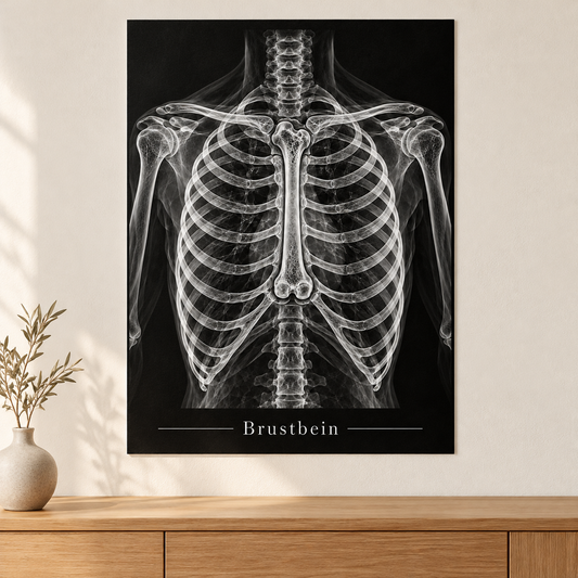 Brustbein – Anatomie-Poster ohne Rahmen