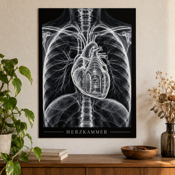 Herzkammer – Tresor – Anatomie-Poster ohne Rahmen