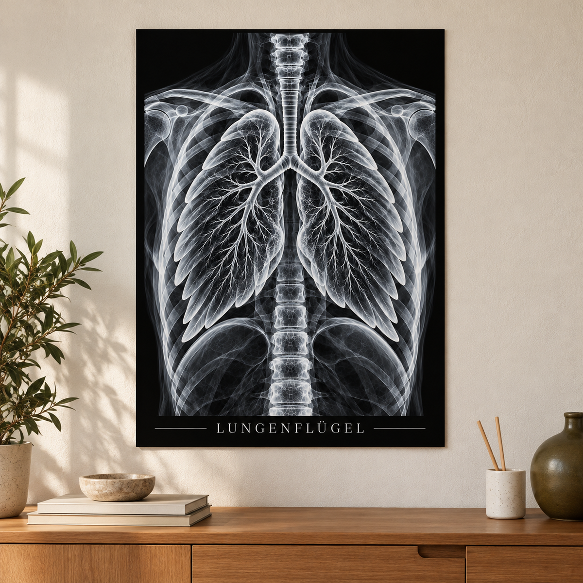 Lungenflügel – Anatomie-Poster ohne Rahmen