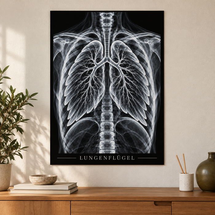 Lungenflügel – Anatomie-Poster ohne Rahmen