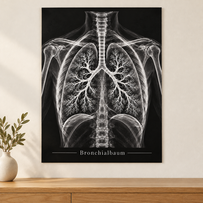 Bronchialbaum – Anatomie-Poster ohne Rahmen