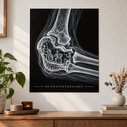Musikantenknochen – Anatomie-Poster ohne Rahmen