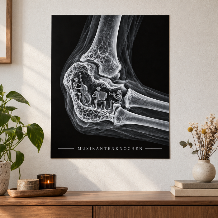Musikantenknochen – Anatomie-Poster ohne Rahmen