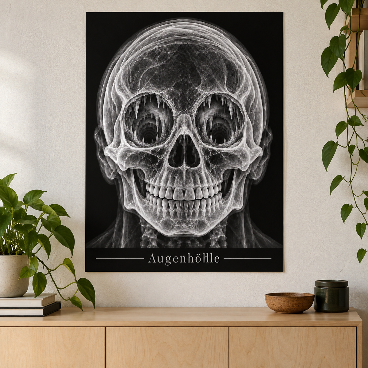 Augenhöhle – Tiefenschlund – Anatomie-Poster ohne Rahmen