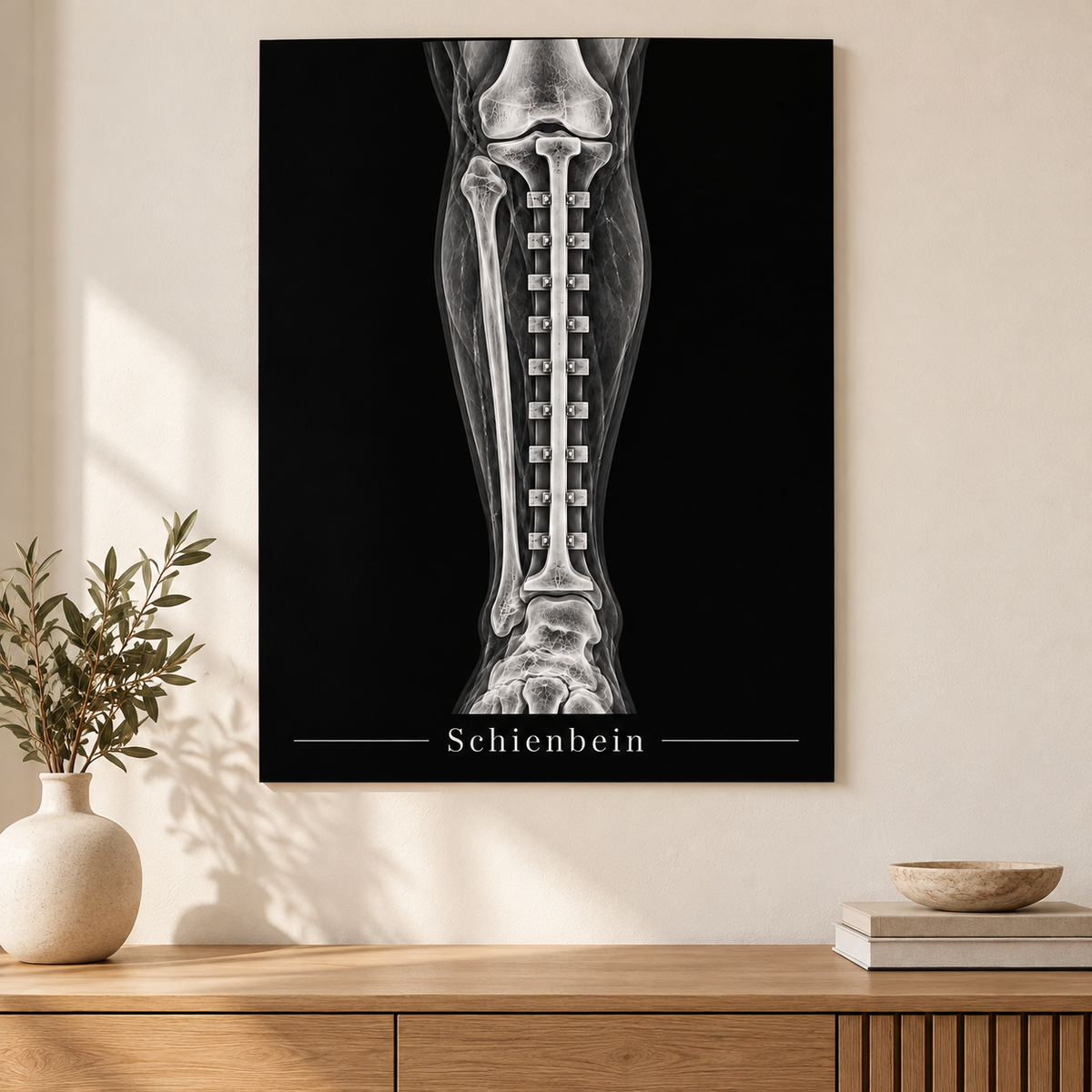 Schienbein – Anatomie-Poster ohne Rahmen