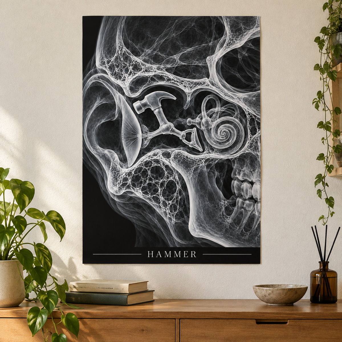 Hammer – Anatomie-Poster ohne Rahmen