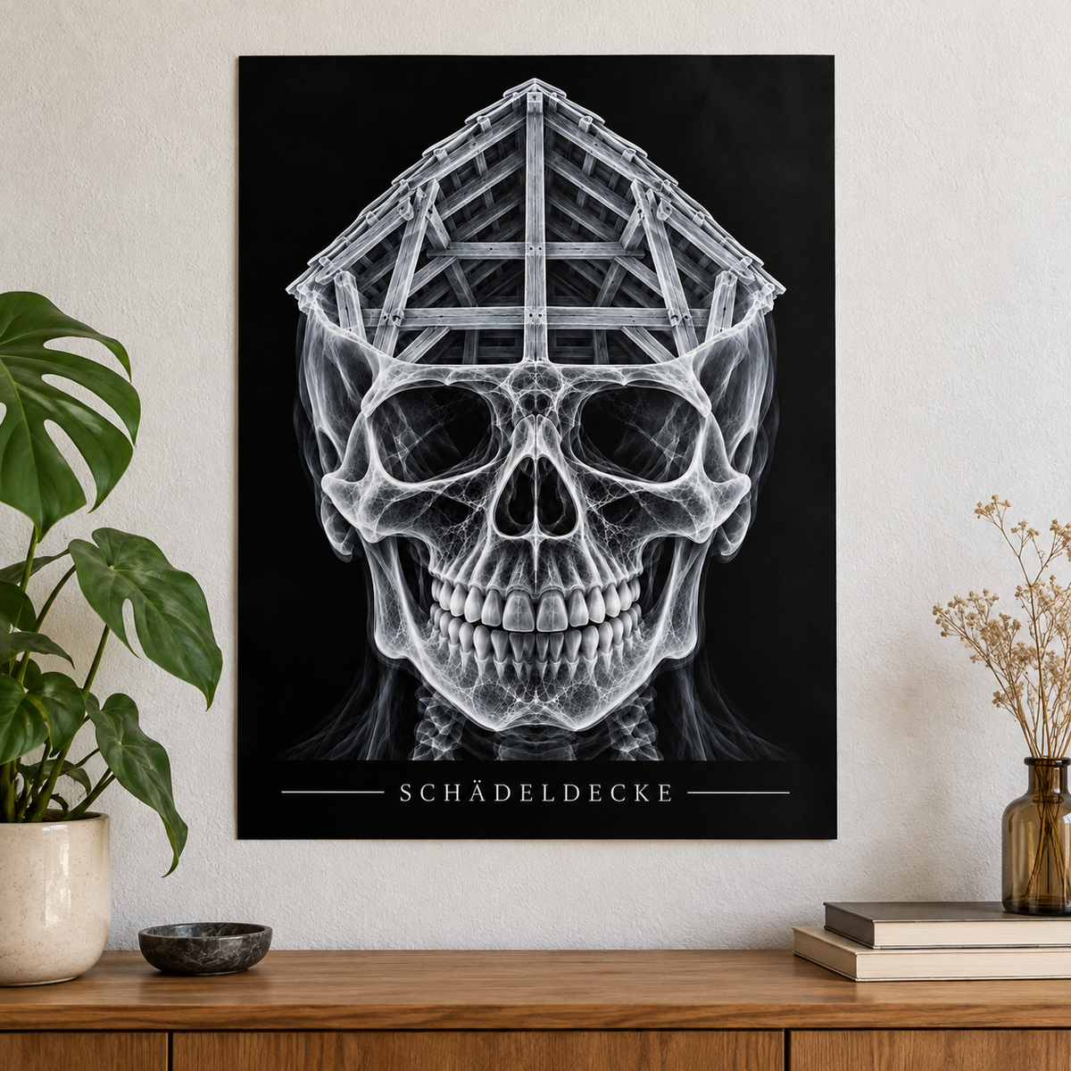 Schädeldecke – Dachstuhl – Anatomie-Poster ohne Rahmen