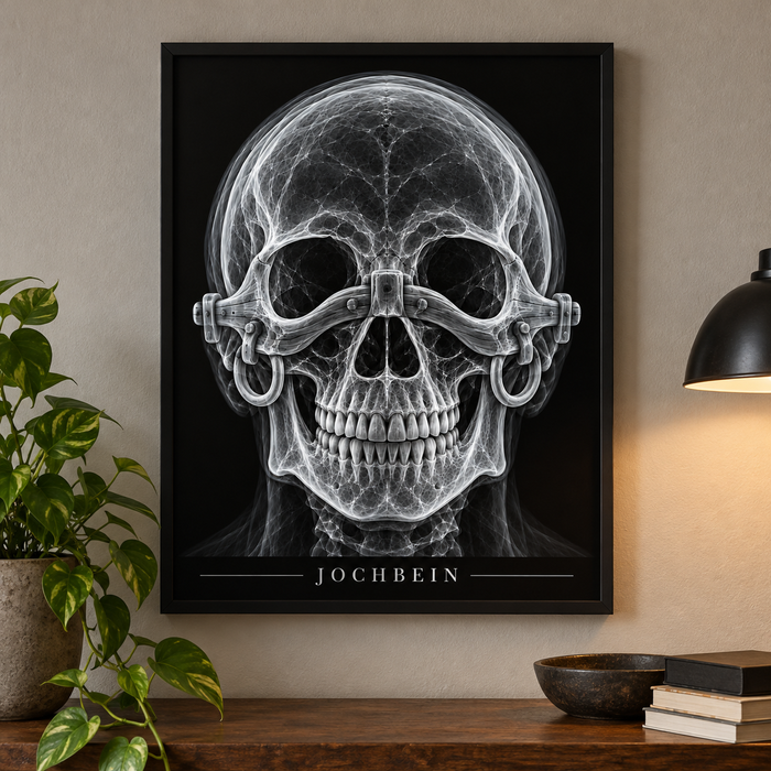 Jochbein – Poster mit schwarzem Rahmen