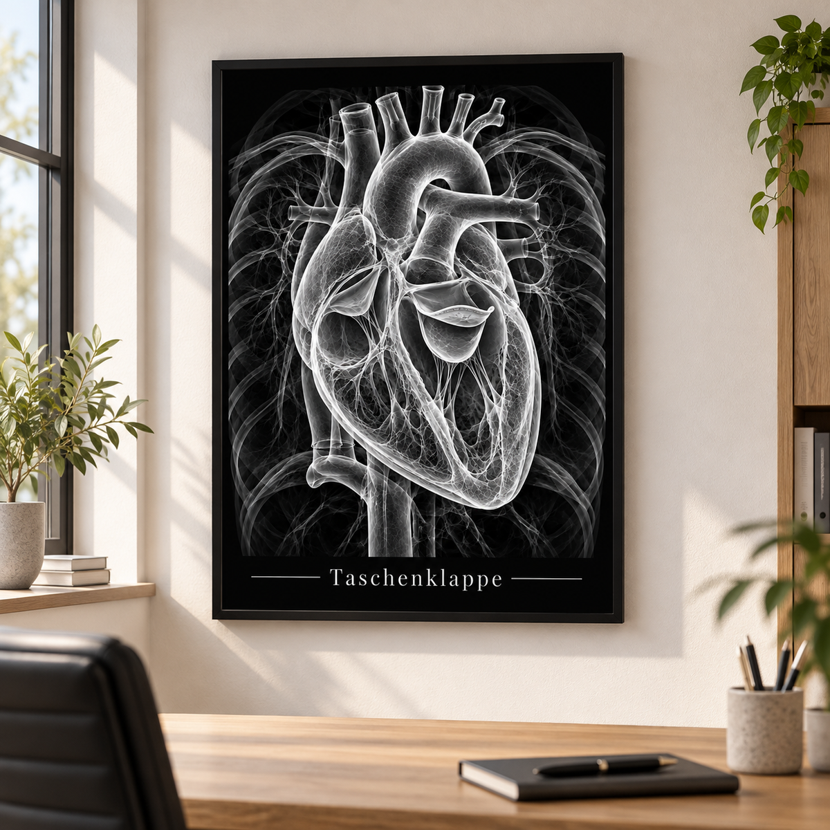 Taschenklappe – Poster mit schwarzem Rahmen