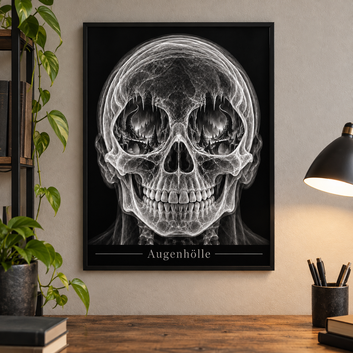 Augenhölle – Schattenbrücken – Poster mit schwarzem Rahmen