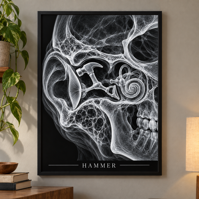 Hammer – Poster mit schwarzem Rahmen