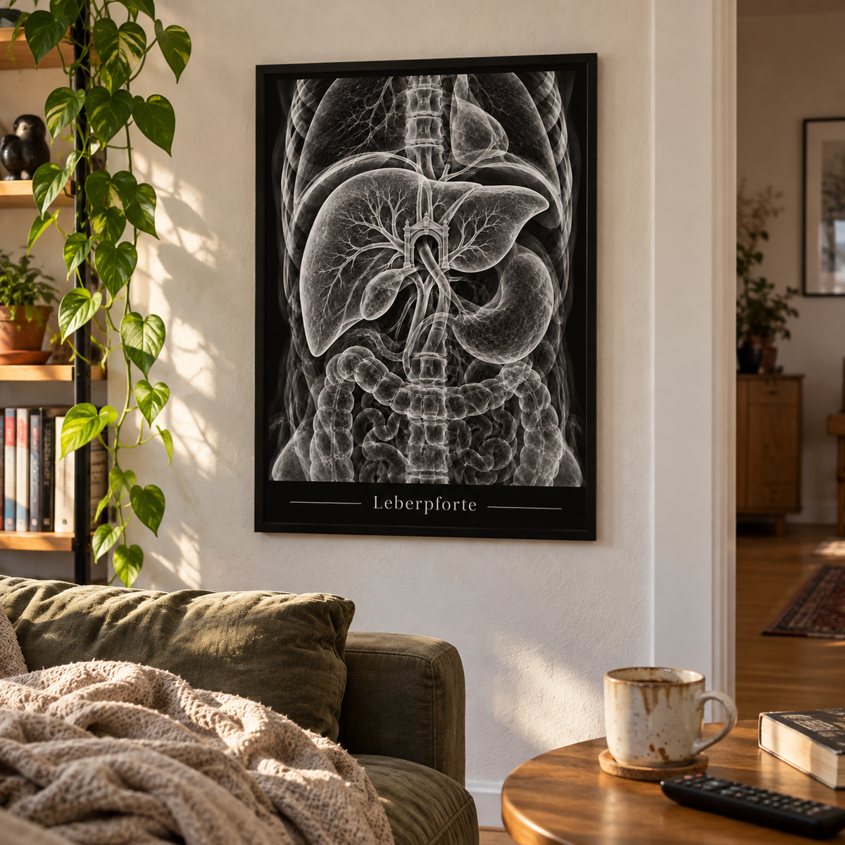 Leberpforte – gerahmtes Wandbild im Wohnraum