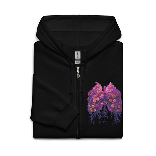 Flower Lung I - Zip Hoodie