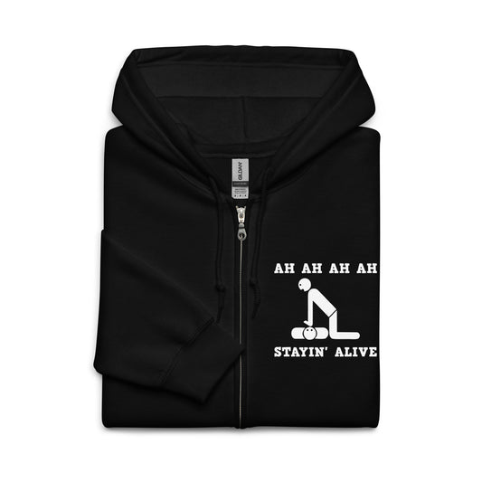 Stay'in alive - Zip Hoodie