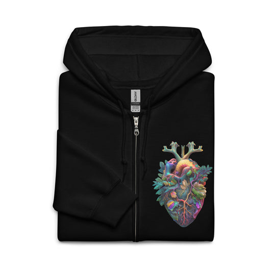 Flower Heart IV - Zip Hoodie