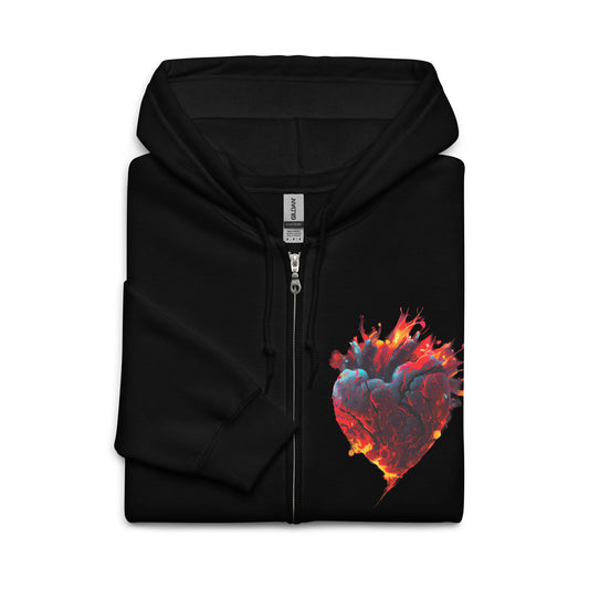 Blaze Heart - Zip Hoodie