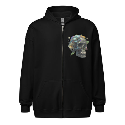 Flower Skull - Zip Hoodie