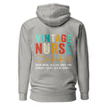 Vintage Nurse - Rückendruck Premium Hoodie